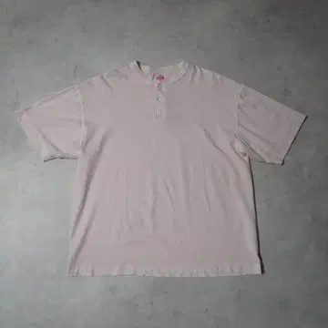 Healthknit 헬스니트 헨리넥 티셔츠 핑크 사이즈 M