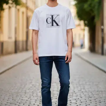 새상품 Calvin Klein 캘빈 클라인 로고 T셔츠