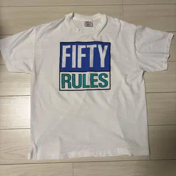 90s 80s FIFTY RULES 티셔츠 XL 빈티지