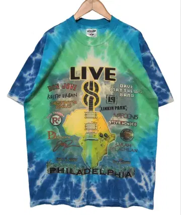 LIVE 8 Philadelphia 2005 JERZEES 티셔츠 L