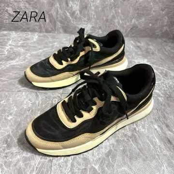 ZARA 메쉬 절개 콤비 소재 스니커즈 36