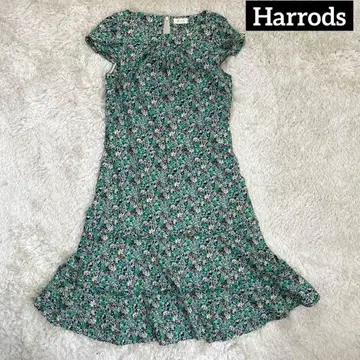 새상품급 해롯 Harrods 리버티 패턴 반팔 원피스 일본제