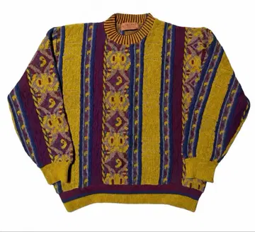 쿠지풍 니트 구제 의류 래퍼 착용 coogi