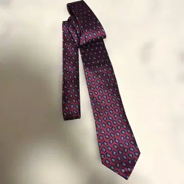 ETRO 넥타이 페이즐리 무늬 보르도 이탈리아제 실크 레어