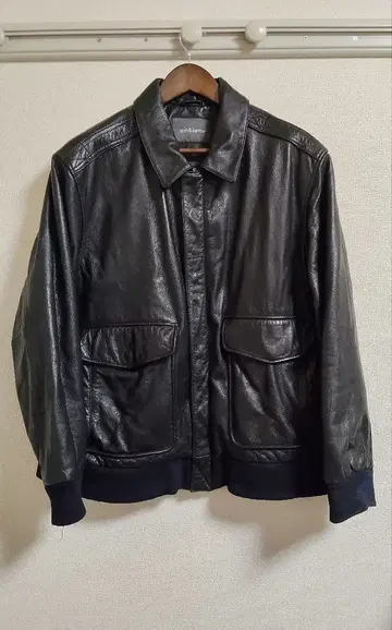 Croft & Barrow 레더 봄버 자켓 블랙 XL