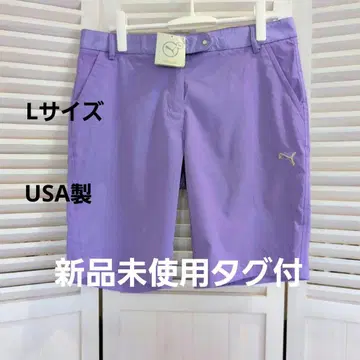 PUMA 골프 팬츠 미사용 새상품 택 USA제 퍼플 무지 L 사이즈