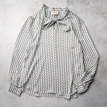 UNITED ARROWS 유나이티드 애로우즈 보타이 블라우스 기하학 38