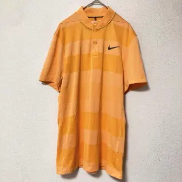 나이키 골프 NIKE 반팔 셔츠 골프웨어 피케 셔츠 오렌지 레어 M