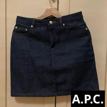 [ 가격 인하 ] A.P.C. S 인디고 데님 스커트 미니 스커트 사다리꼴 파랑