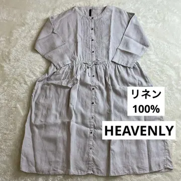 새상품급 HEAVENLY 헤븐리 린넨100% 턱 입은 원피스