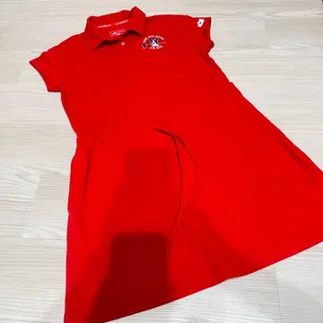 뉴발란스 골프 원피스 레드 보스턴 테리어
