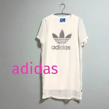 adidas 튤 원피스 코튼 화이트 M