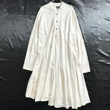 ZARA 자라 코튼 타이다이 염색 비대칭 롱 원피스 화이트 M