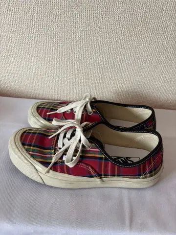 VANS 스니커즈 체크 무늬 레드