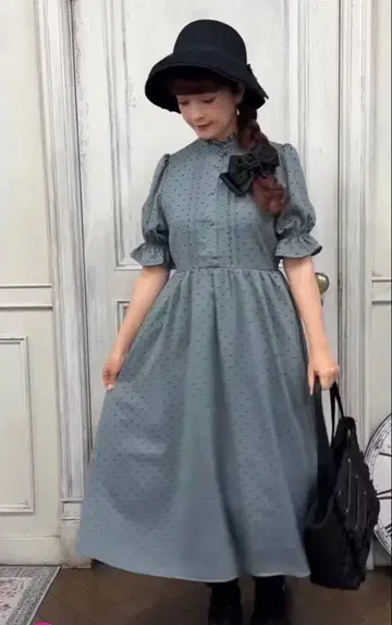 아오키 미사코 x 시마무라 도트 무늬 원피스