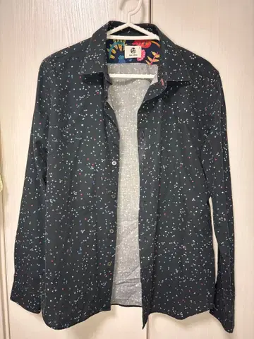 Paul Smith 긴팔 셔츠 도트 무늬 블랙 L 사이즈