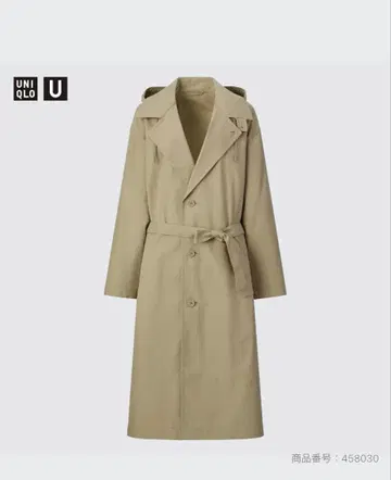UNIQLO U 후디드 코트 베이지 XS