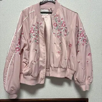 furfur 꽃무늬 자수 스카잔 핑크