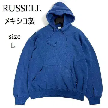 90s~00s RUSSELL 러셀 무지 맨투맨 후드티 멕시코제 L