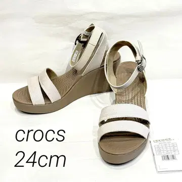 크록스 리 II 앵클 스트랩 웨지 샌들 24cm