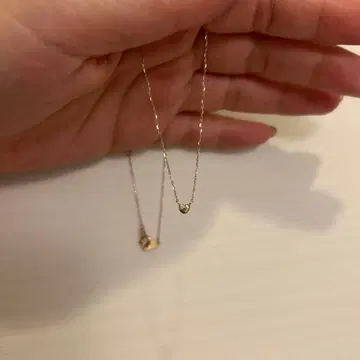 ete K10 핑크 골드 목걸이