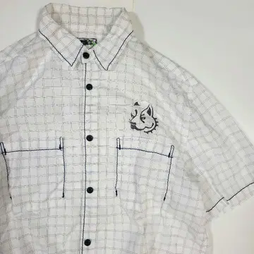 ROCSTAR 반팔 체크 셔츠 XL