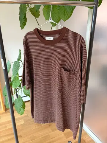 (새상품급)unfil 오가닉 코튼 스트라이프 포켓 T셔츠