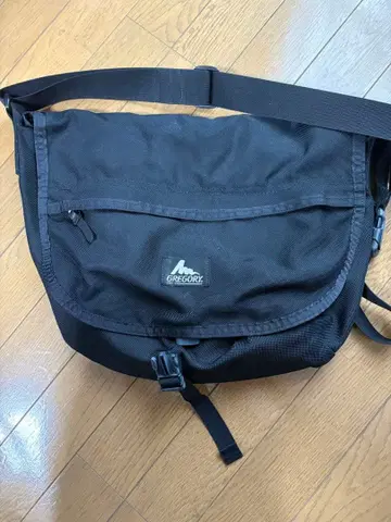 [ 레어 USA제 ] GREGORY 메신저 백 구 로고 실버 택 블랙