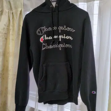 Champion x X-girl 콜라보 후드티 블랙