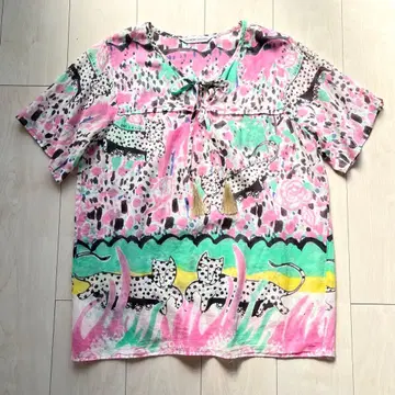 TSUMORI CHISATO 츠모리치사토 레오파드 애니멀 블라우스