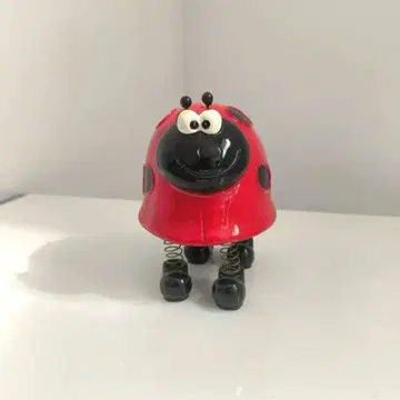 북유럽 유로 빈티지 무당벌레 저금통 스프링 15.5cm 보블헤드