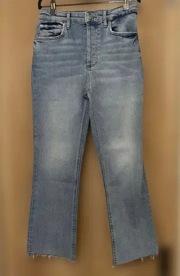 버튼 플라이 컷오프 플레어 데님 ZARA 38 사이즈