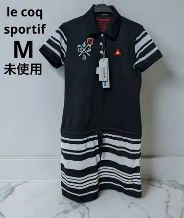 미사용 르꼬끄 스포르티브 스트라이프 폴로 원피스 UV케어 M