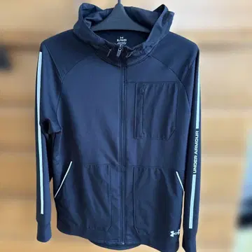 언더아머 풀 집업 후디 블랙 XL