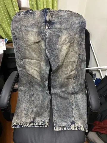 WYM 빈티지 워싱 커브드 데님