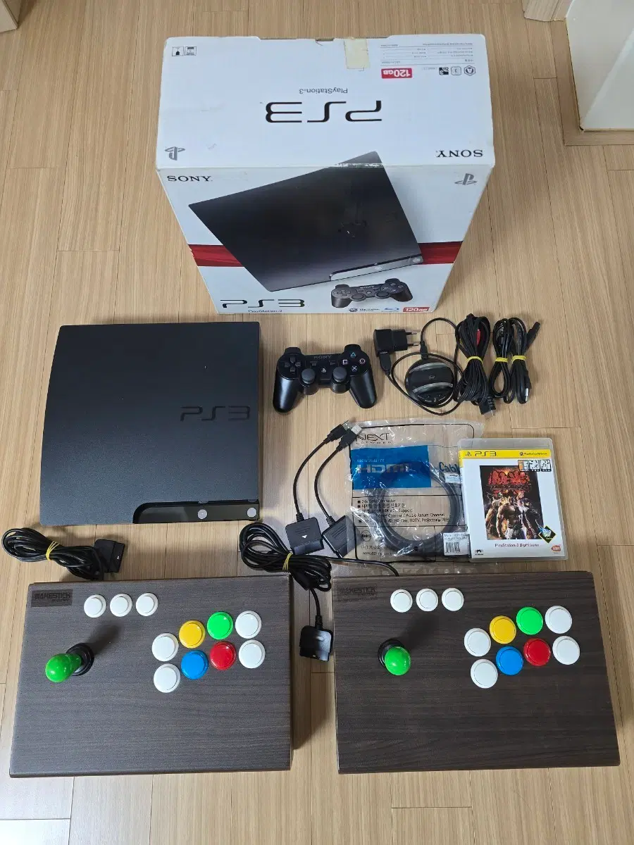 ps3 슬림 2005+메이크스틱2대+주변기기 판매