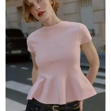 ZARA 반팔 상의 핑크