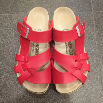 [새상품급] 버켄스탁 컴포트 샌들 레드 35