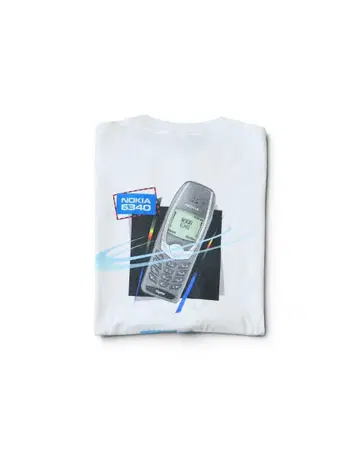 Nokia 6340 그래픽 T셔츠 화이트