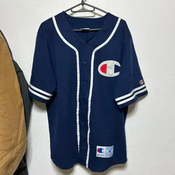 Champion 베이스볼 셔츠 네이비 M