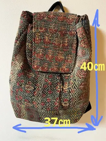 구두리 자수 패치워크 백팩