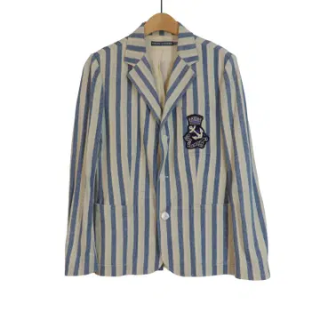 RALPH LAUREN 스트라이프 자켓 S 린넨룩 블레이저