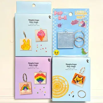 플라잉 타이거 DIY 키링 신색 세트 도트 비즈 펄러비즈