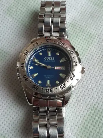 GUESS WATERPRO 손목시계 쿼츠 블루 다이얼