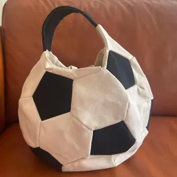 축구공 모양 캔버스 핸드백