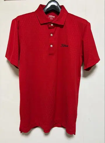 Titleist 골프웨어 피케 셔츠 레드 L 사이즈