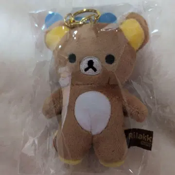 리락쿠마 복슬복슬 낚시릴 달린 봉제 인형 키링