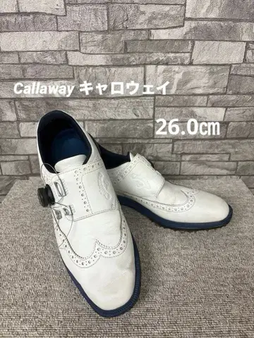 캘러웨이 골프화 다이얼식 화이트 네이비 26.0cm 가죽