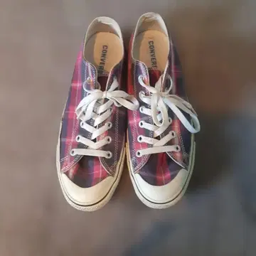 Converse 체크 무늬 로우컷 스니커즈