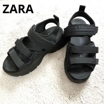 ZARA 통굽 스포츠 샌들 블랙 38